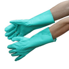 NMSAFETY heavy duty nitirle guantes resistentes a productos químicos, manguito largo